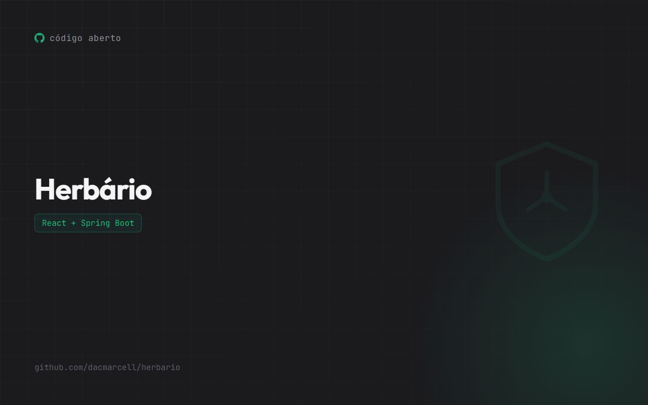Capa do projeto Herbário